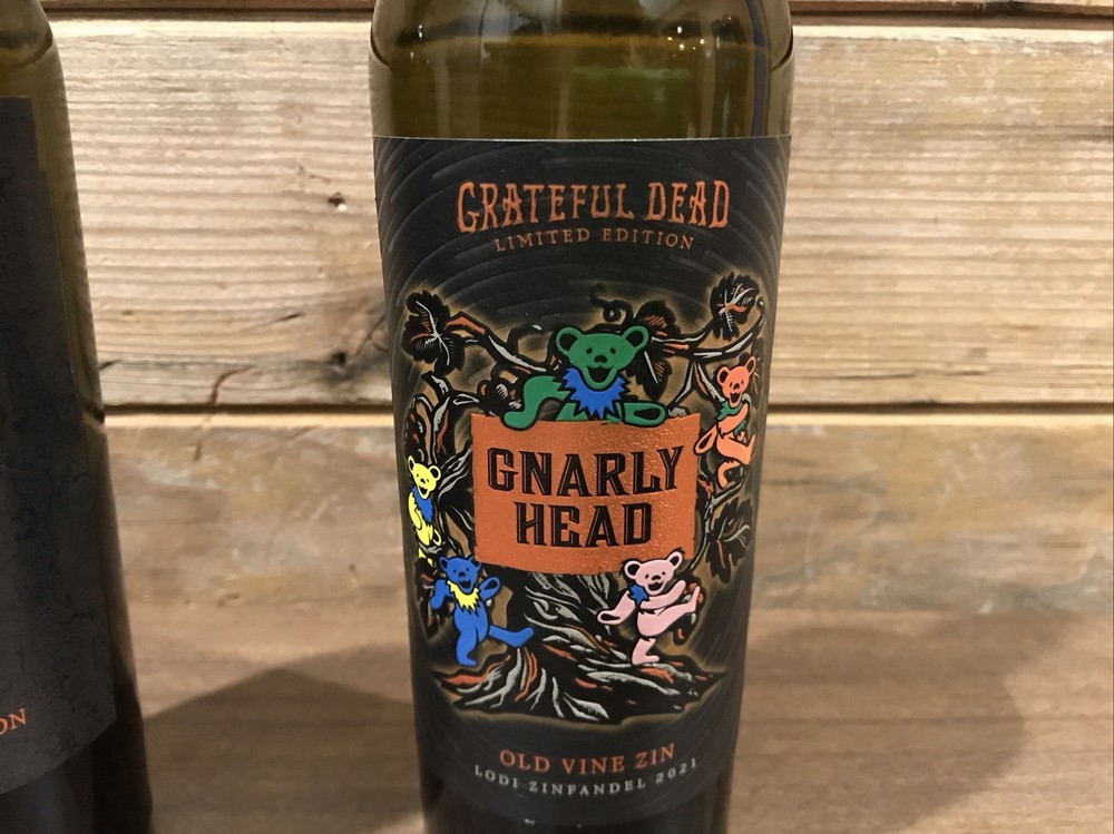 Grateful Dead Limited Edition Wine Bottles (2 empty) Gnarly Head Vineyard