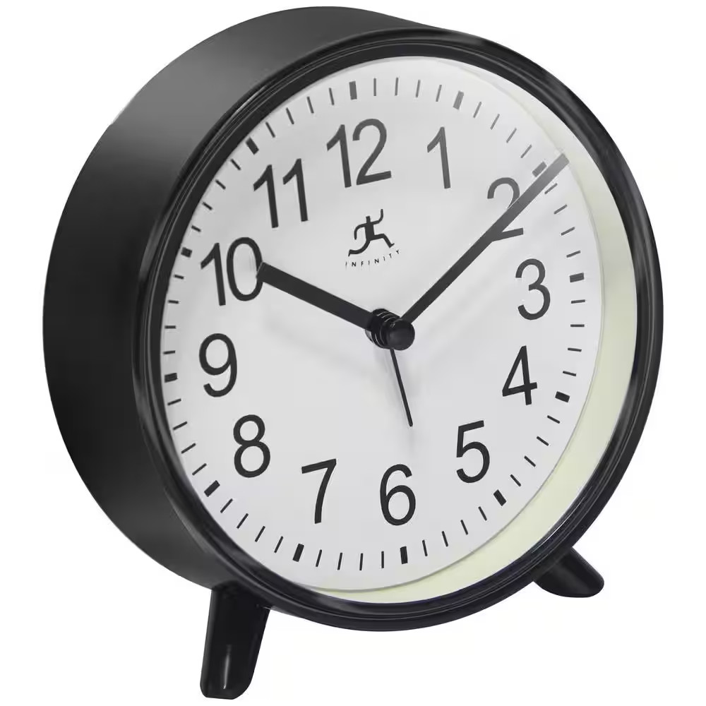 5.75 In. Tabletop Alarm Clock, Black