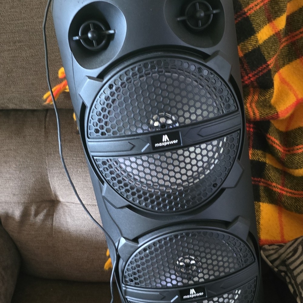 maxpower Standing Speaker Wired Rectangular Plastic Black