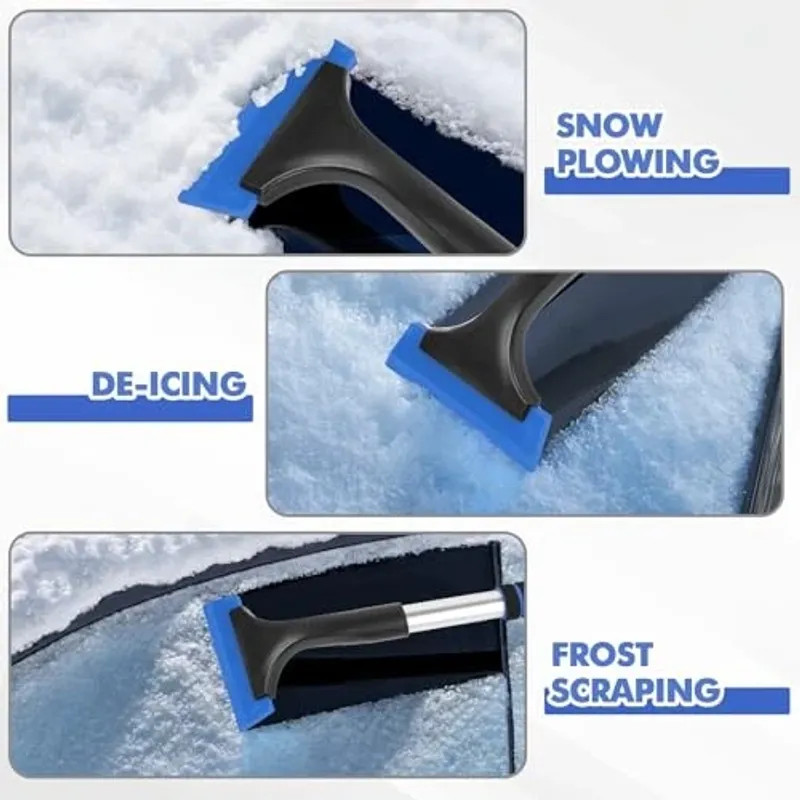 Ice Scraper for Car Windshield Window, Scratch Free Silicone Ice Snow Blue