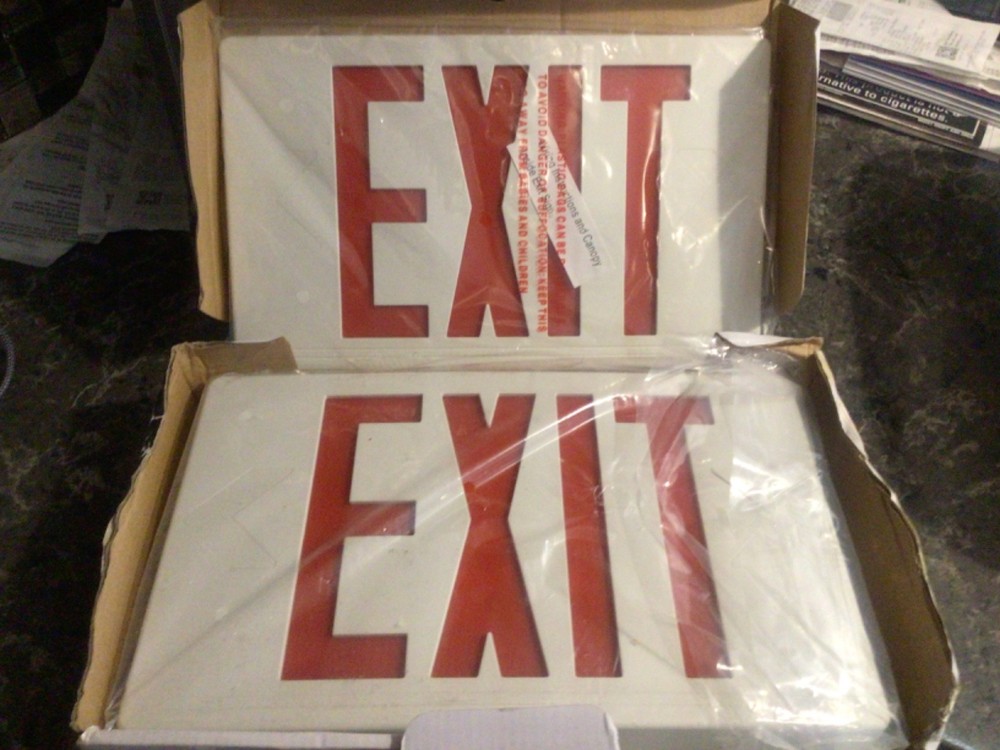 Exitronix emergency lighting Thermo Plastic LED EXIT SIGN VEX Series