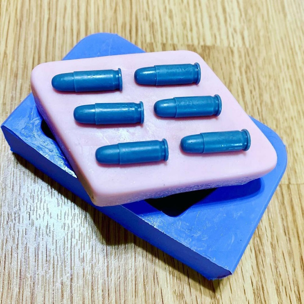 Silicone bullet soap bar mold homemade