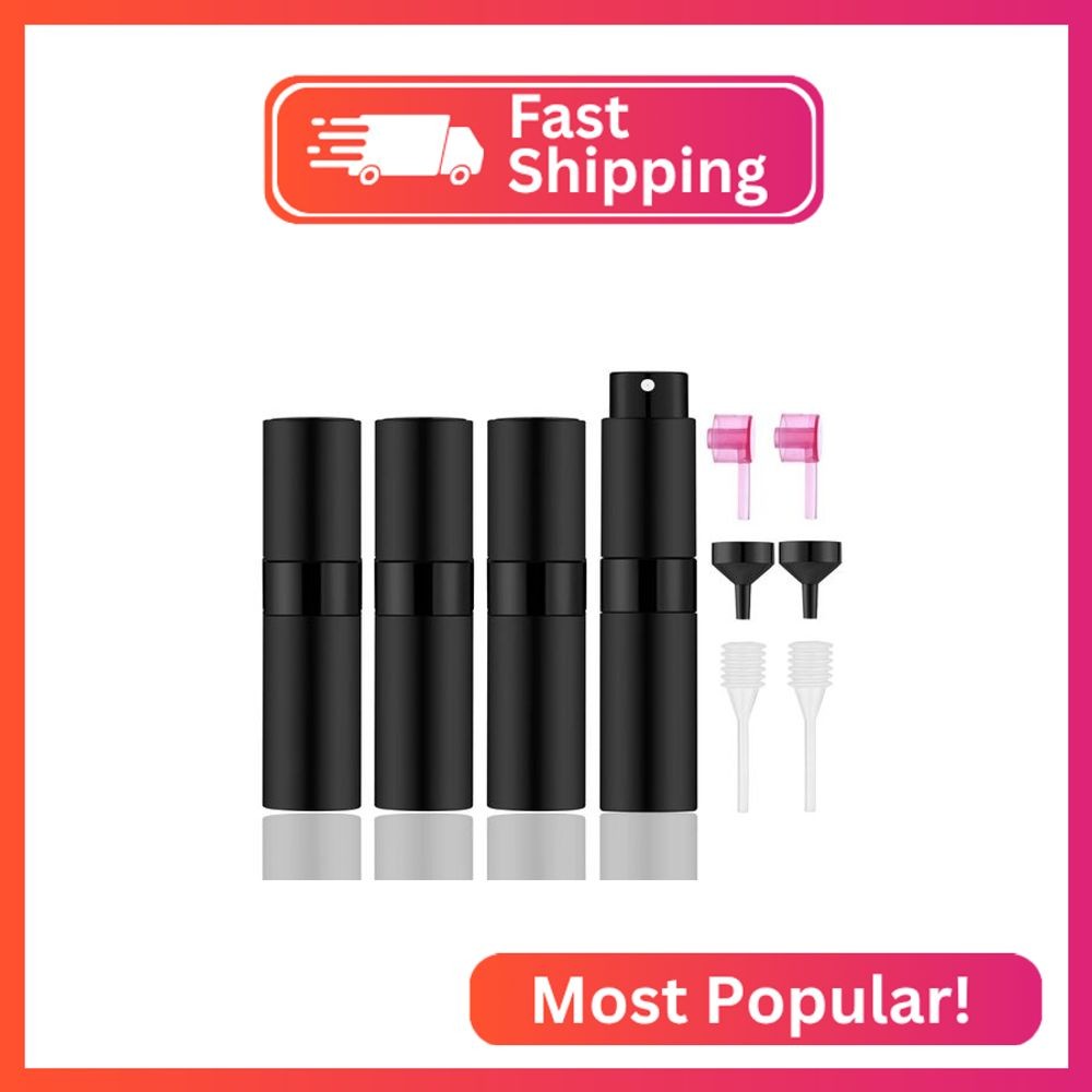 IRON BILL 4 PCS/8ml Portable Mini Perfume Atomizer Bottles, Empty Refillable Spr