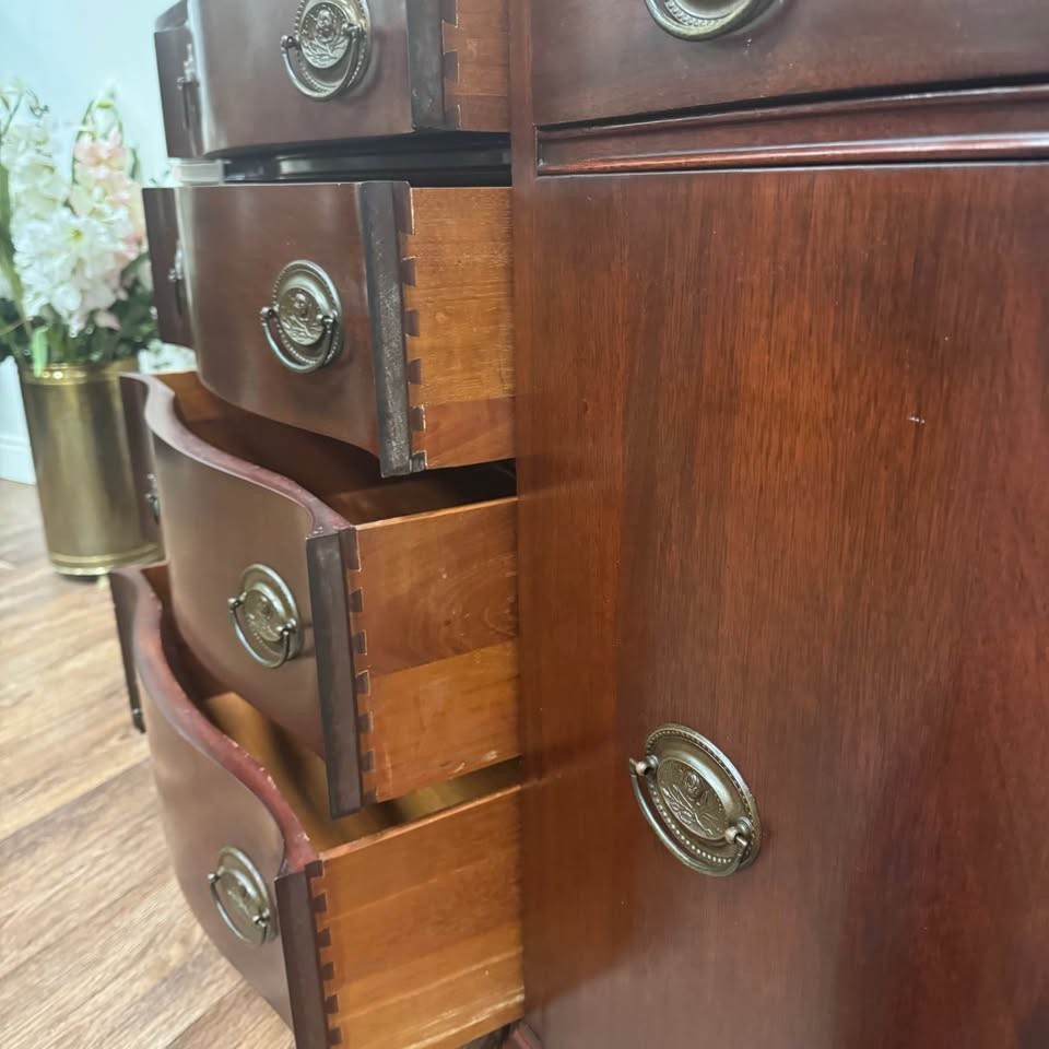 1947 Georgetown Galleries Solid Mahogany Serpentine Buffet