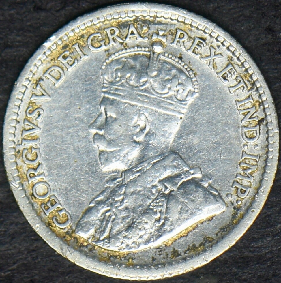 1917 Canada Silver 5 Cents - ✪COINGIANTS✪