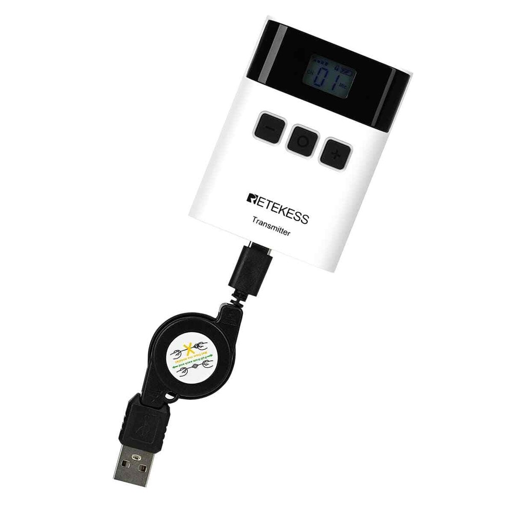 Retekess TT122 Wireless Tour Guide System Transmitter Lavalier Microphone Church