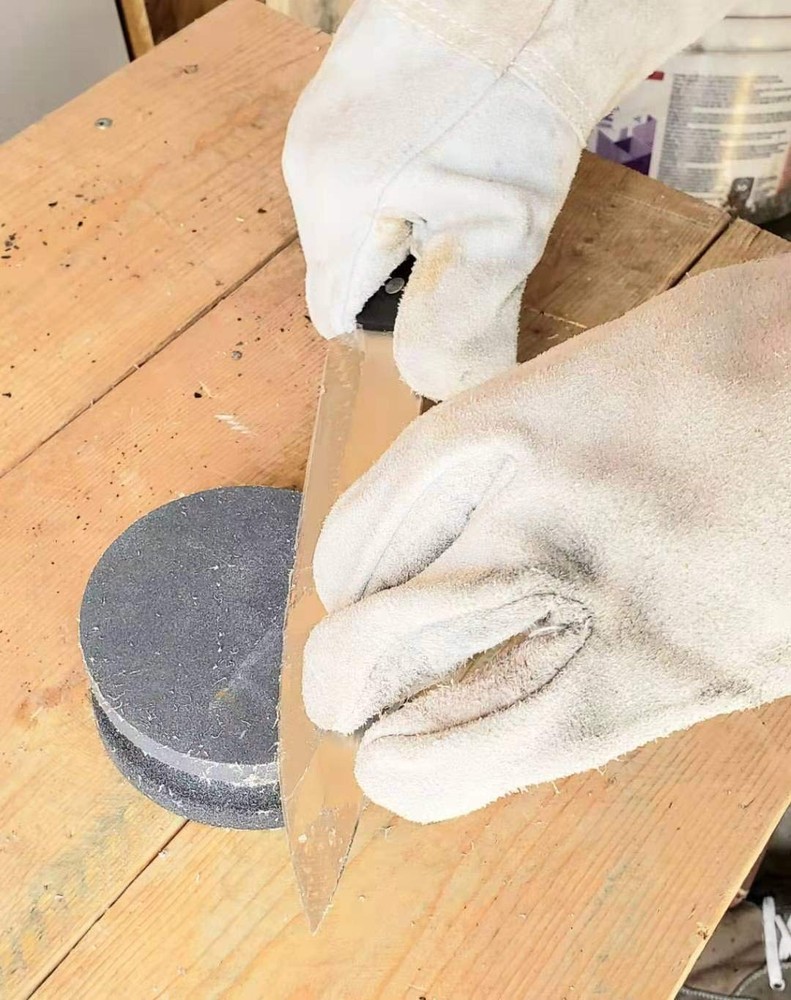 4" Dual Grit Axe/Hatchet Silicon Carbide Sharpener Multipurpose Sharpening St...