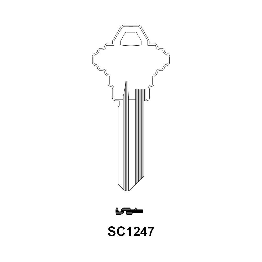 SC1247 Key Blank 6-PIN Brass