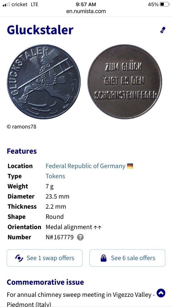 Advertisement Token - Gluckstaler - Germany