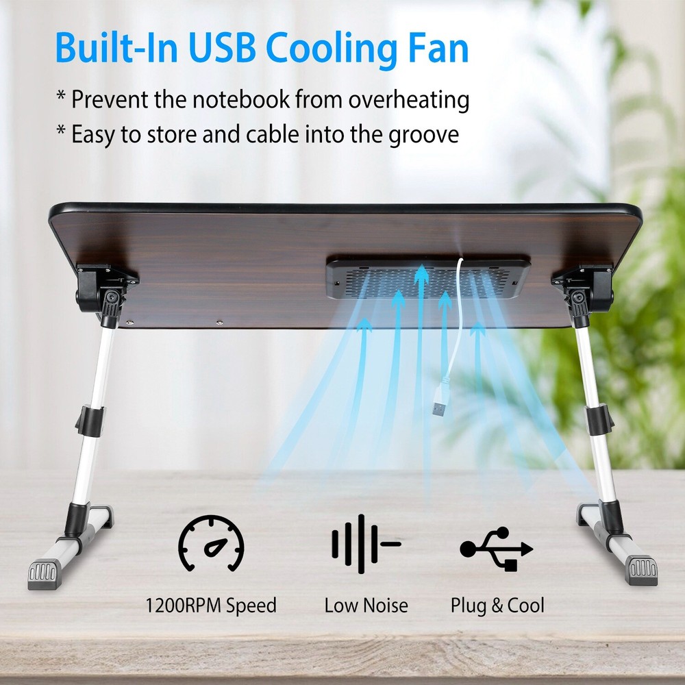 Foldable Laptop Table Stand Lap Sofa Bed Tray Computer Notebook Desk Adjustable