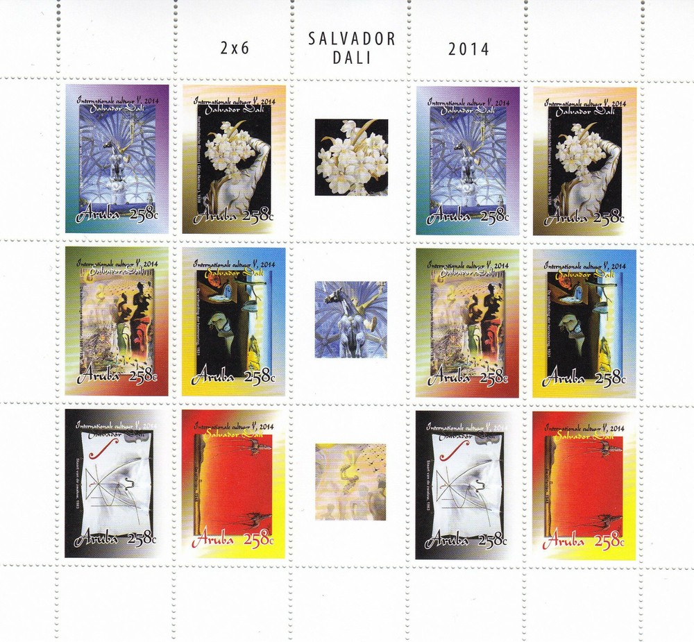 Arubu Issue 2014 (MS 734-739) Painter Salvador Dali