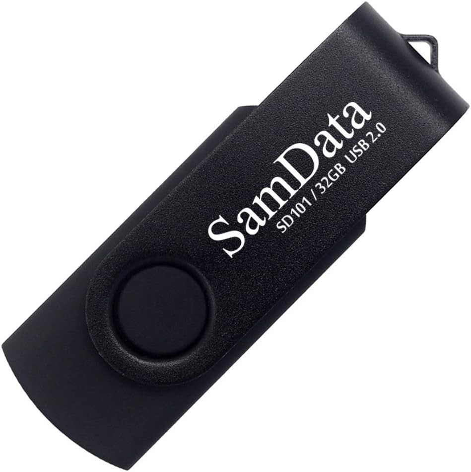 32GB USB Flash Drive 2 Pack with LED Light (Black)