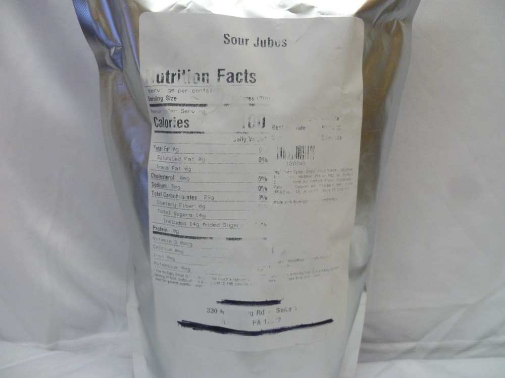 Sour Jubes Gummy Candy- 2lb Bag