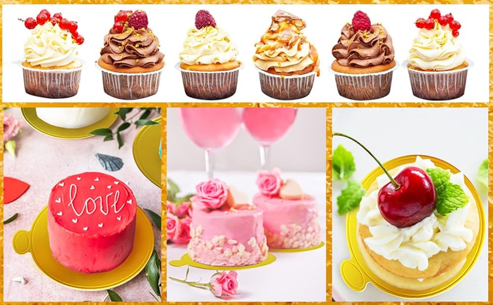 Mini Cake Boards, Gold Cake Boards d Cake Base, Gold Circle Base