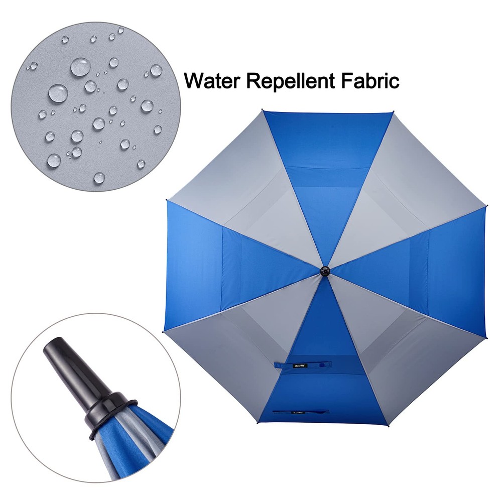 G4Free 62" Automatic Open Golf Umbrella, Oversize Double Canopy Windproof Vent