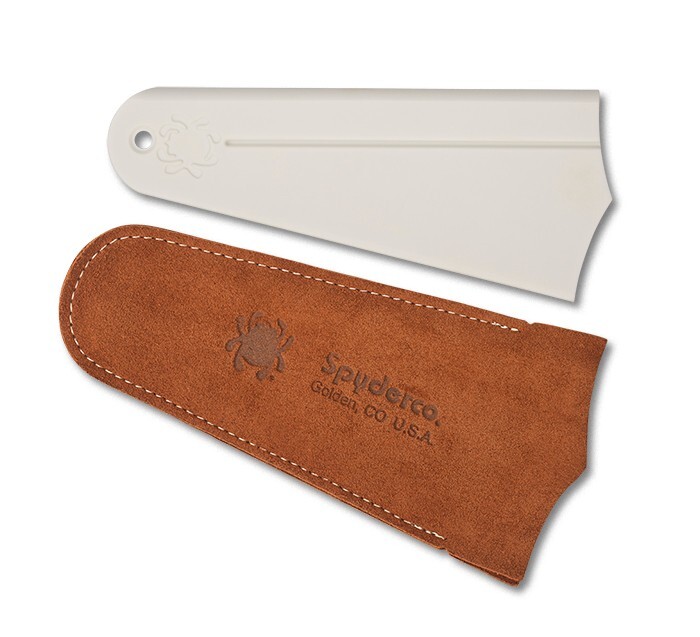 Spyderco 308F Golden Stone Sharpener with Leather Case