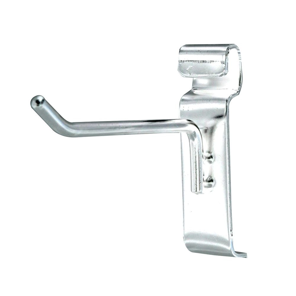 SSWBasics Chrome Wire Grid Hooks (Grid Wall Hooks) - 4" - Pack of 50