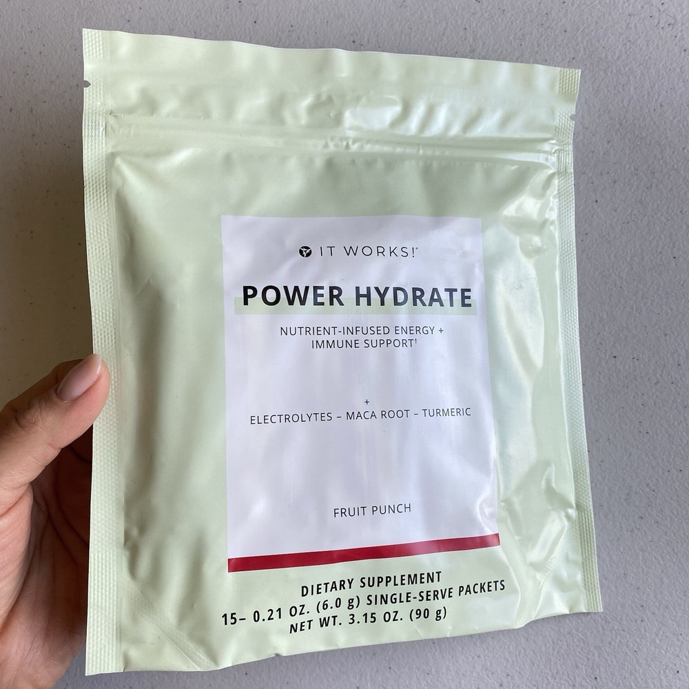 It Works Power Hydrate Fruit Punch Energy & Immune Support Single Serve Packets