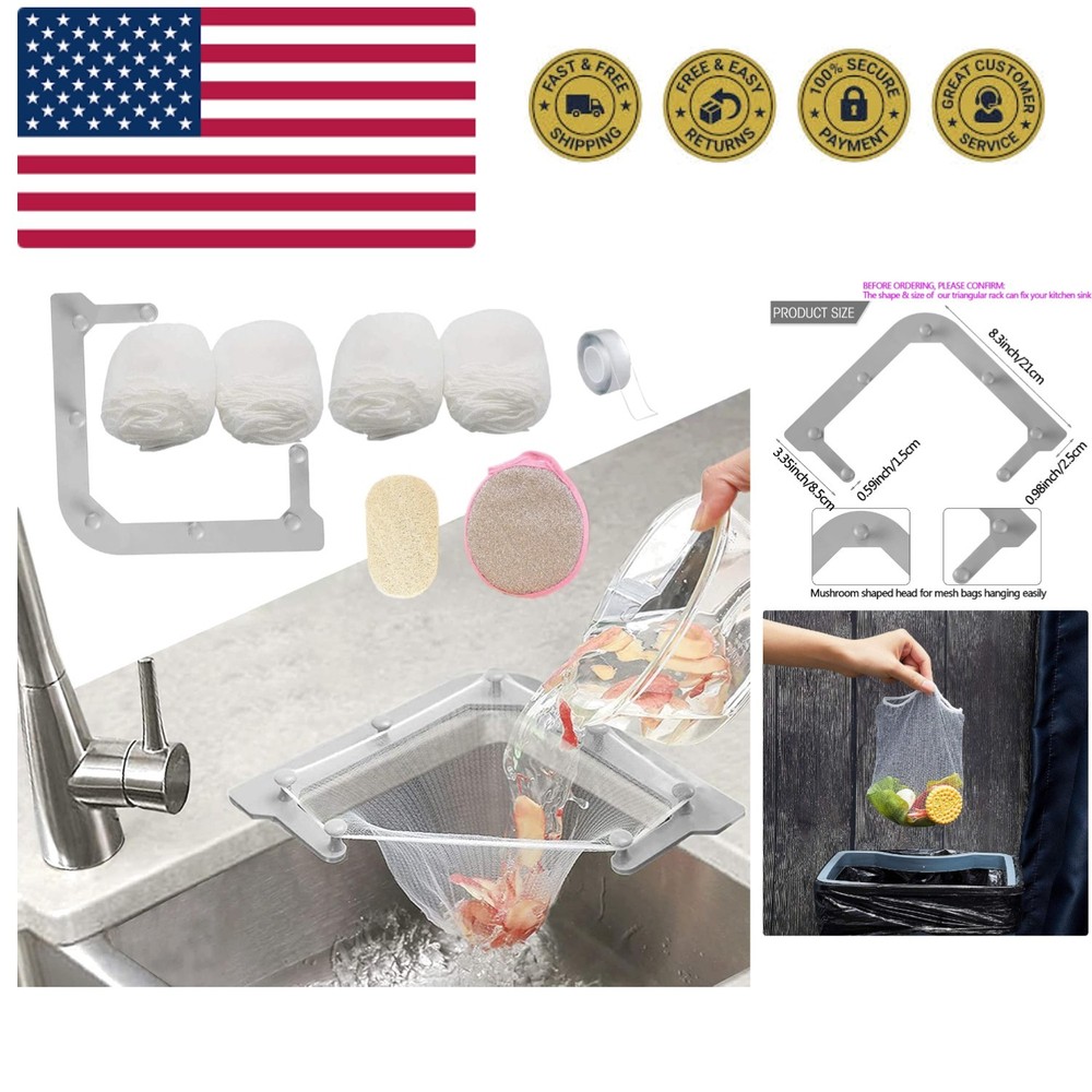 Kitchen Sink Triangle Tri-Holder Filter, Kitchen Sink Strainer, Sink Drain St...
