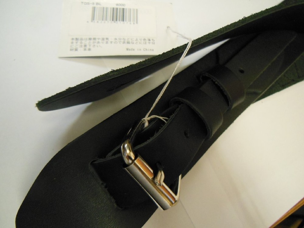 Takamine Black Leather Guitar Strap Adjustable Comfortable Made accessories E314