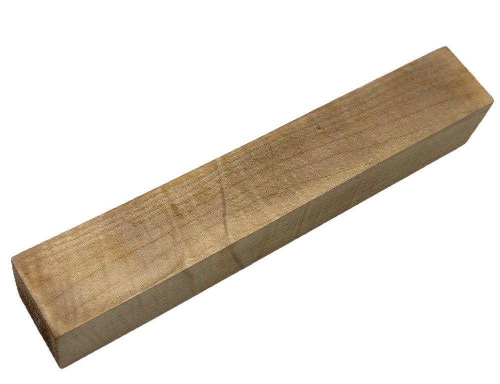 Curly Maple Wood Turning Blank 2" x 2" x 12” figured Maple (e34)
