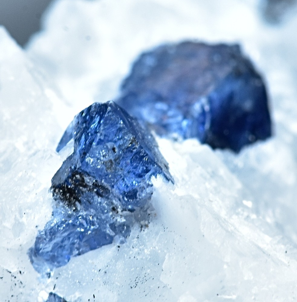 Natural Blue Spinel Crystals On Matrix 57 Gram