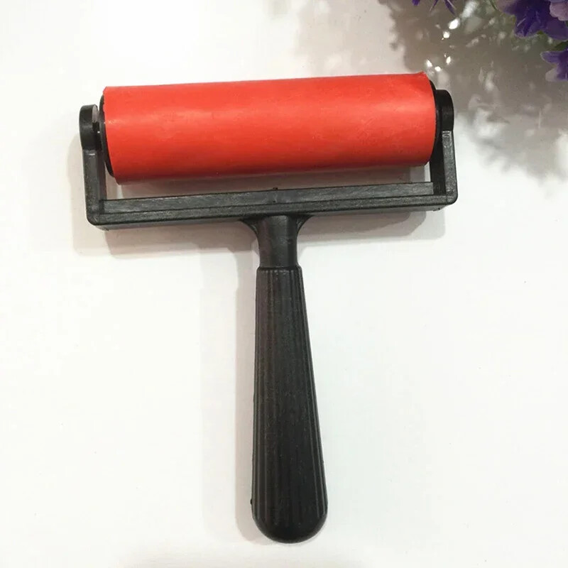 10cm Printmaking Rubber Roller Soft Brayer Craft Projects Ink and Stamping Tools