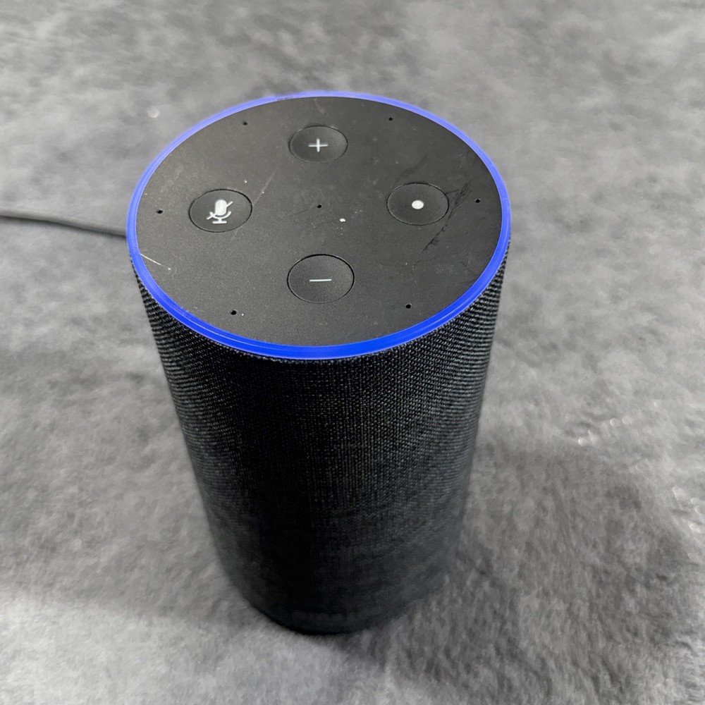 Amazon Echo (2nd Generation) Smart Assistant Charcoal Black Fabric Works Tested