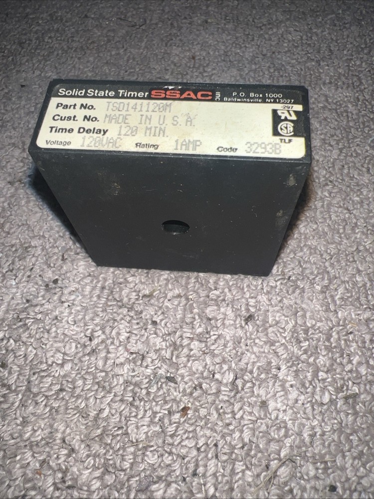 SSAC Solid State Timer 10 sec Delay 120VAC 1AMP TSD141120M