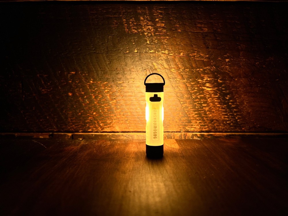 5050 Workshop Rechargeable Flashlight 2 Way Torch and Lantern LED Light Yellow