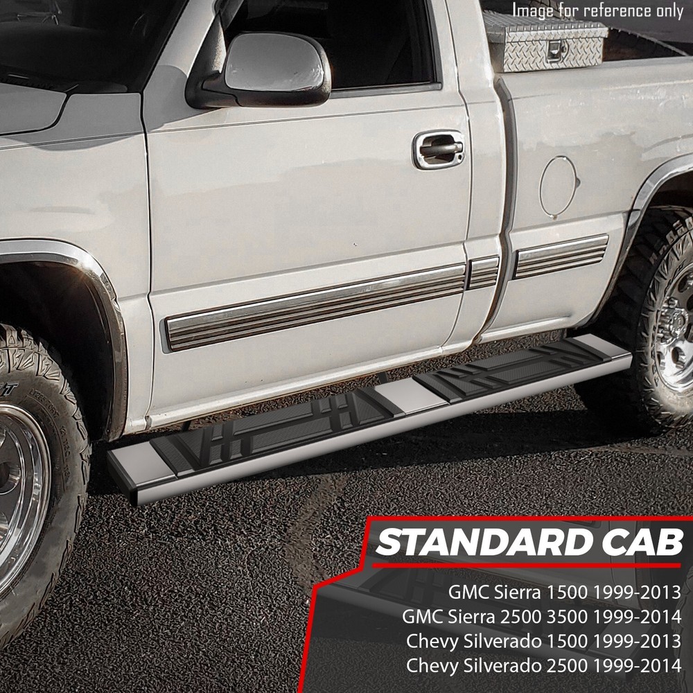 For 1999-2014 Silverado Sierra Regular Cab 6.5" Side Step Bar Running Boards