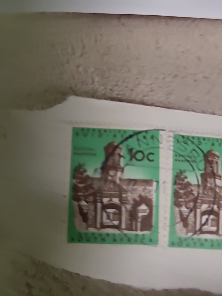THREE SOUTH AFRICA STAMPS -(ENVELOPE AE)