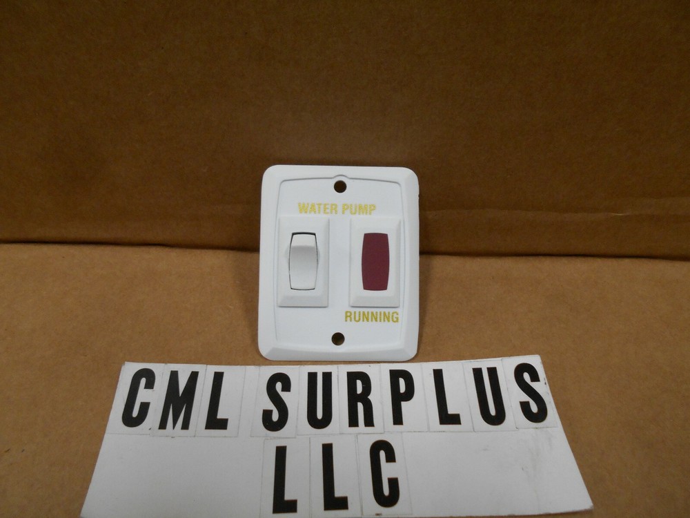 *RV SIGMA WATER PUMP ON OFF RUNNING SWITCH ROCKER WHITE 12 VOLT FREE SHIPPING