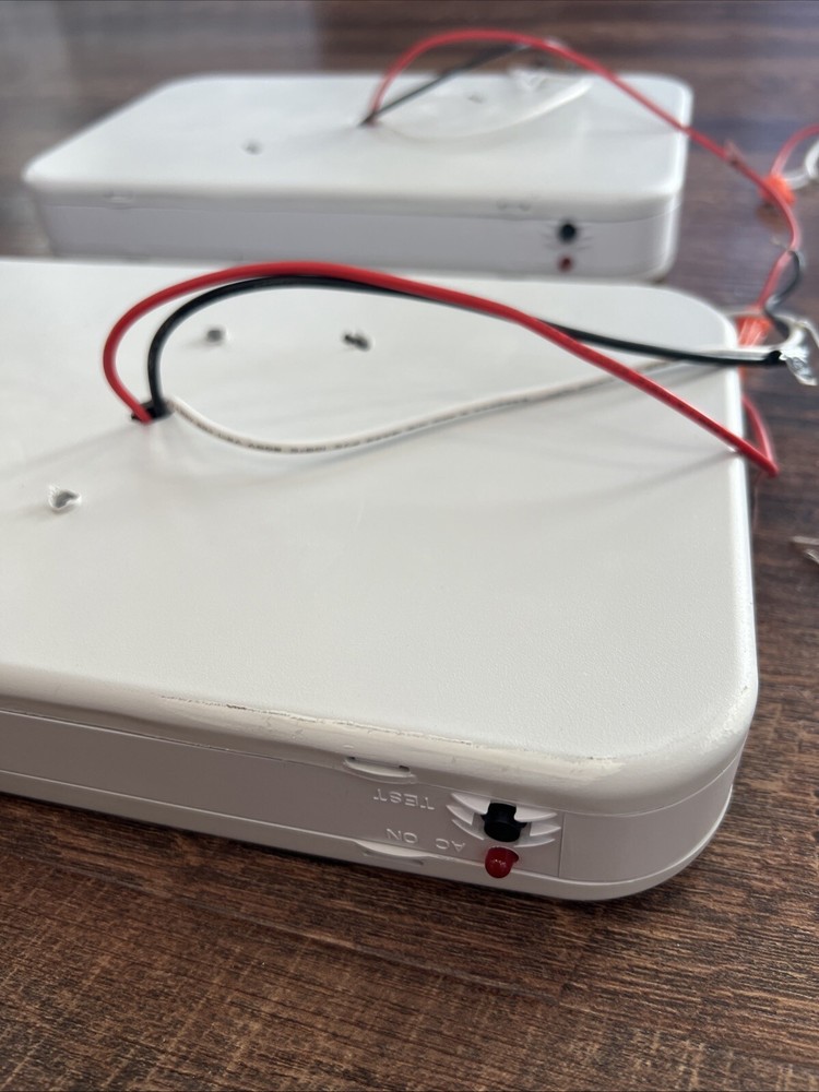 Wired Exit Signs 1 Double Sided & 3 One Sided AS IS UNTESTED