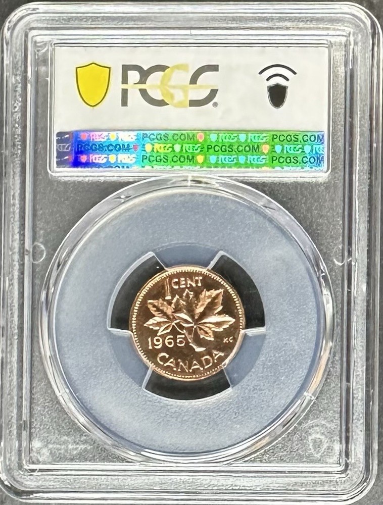 1965 Canada Type 2 One Cent PCGS PL-66 RD, Buy 3 Items, Get $5 Off!!