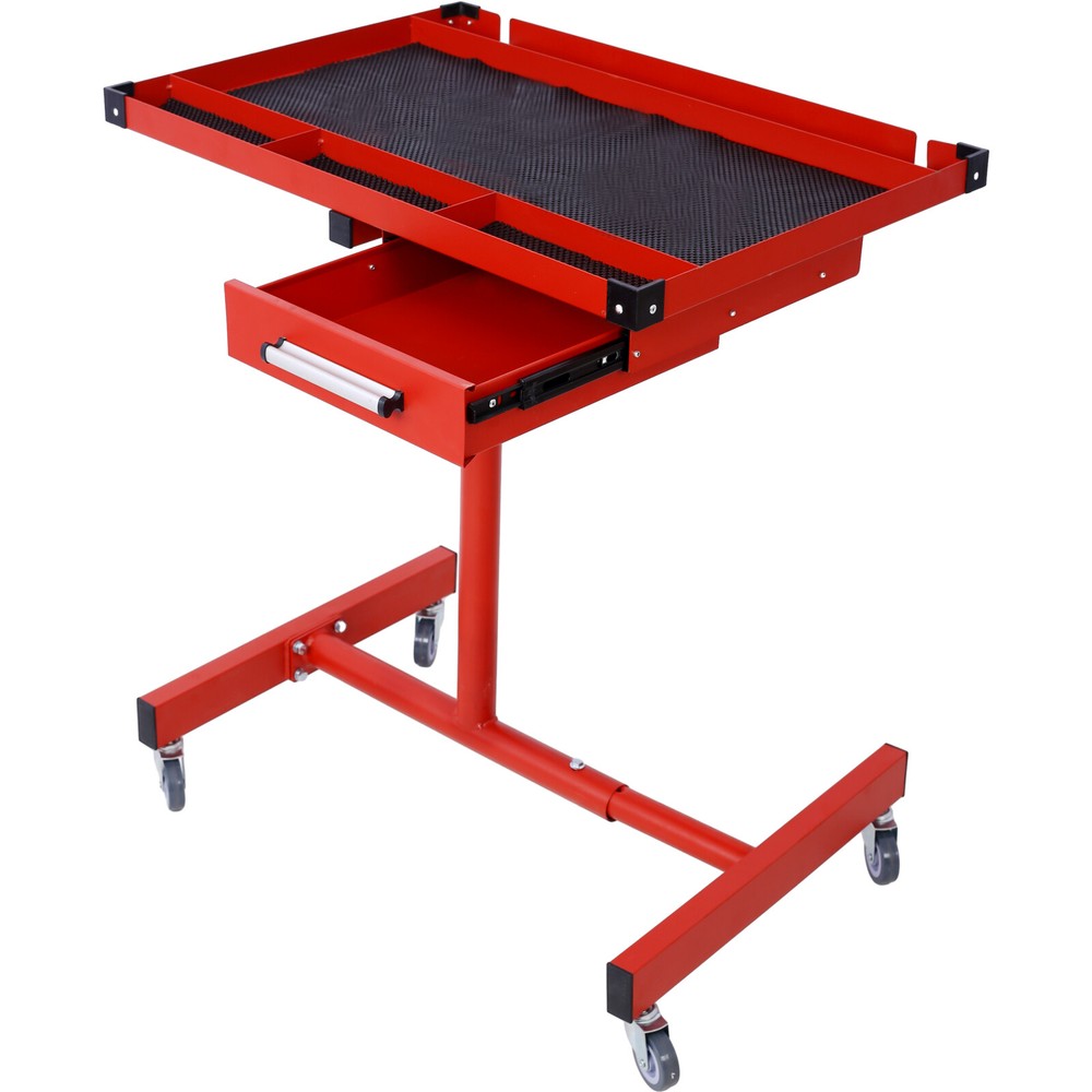 Adjustable Tear Down Work Table w/ Drawer 220LBS Load w/Casters Tool Storage