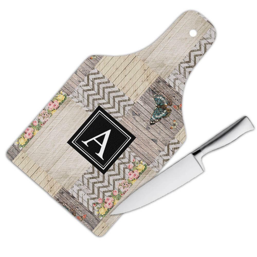 Gift Cutting Board : Personalized Engagement Wedding Anniversary Chevron
