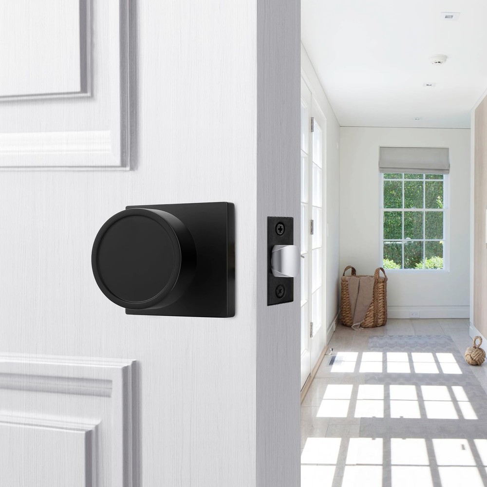 Black Closet Door Knobs Interior, Matte Black Passage Interior Door Knobs, He...