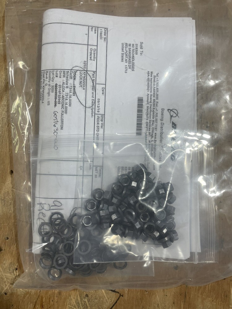 KFN522DL4 ALCOA NUT  15PC