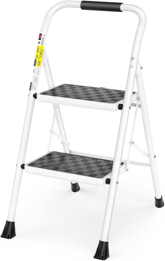 Compact & Portable 2-Step Stool with Lock-Free Design for Ultimate Convenience