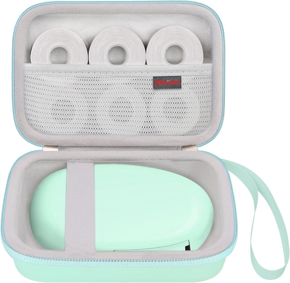 Elegant Light Green Carrying Case for SUPVAN E10 & Phomemo D30 Label Makers