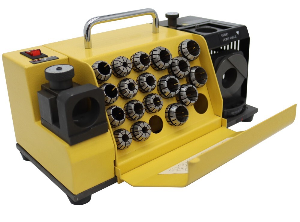 Electric Drill Bit Grinder Sharpener Machine 110V 18 Collets 3-20mm Angle Adjust