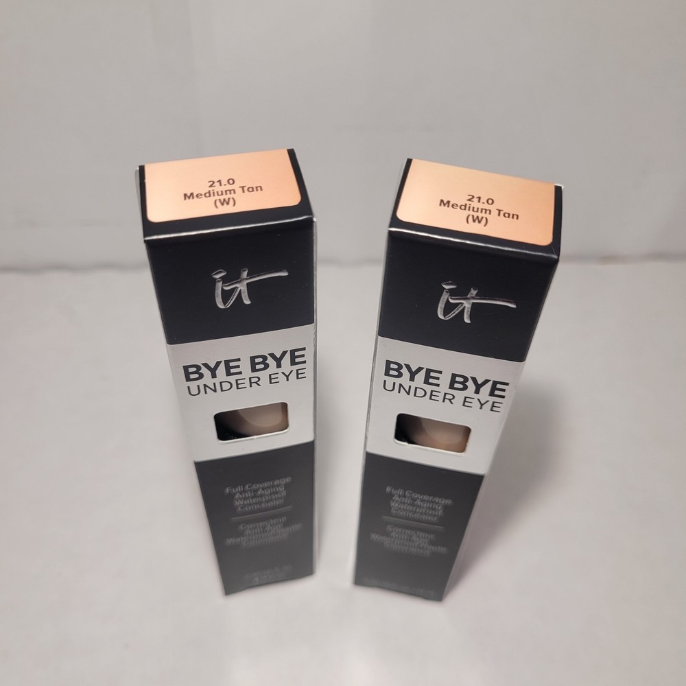 2x it Cosmetics Bye Bye Under Eye Full Coverage Concealer 21.0 Medium Tan (W)