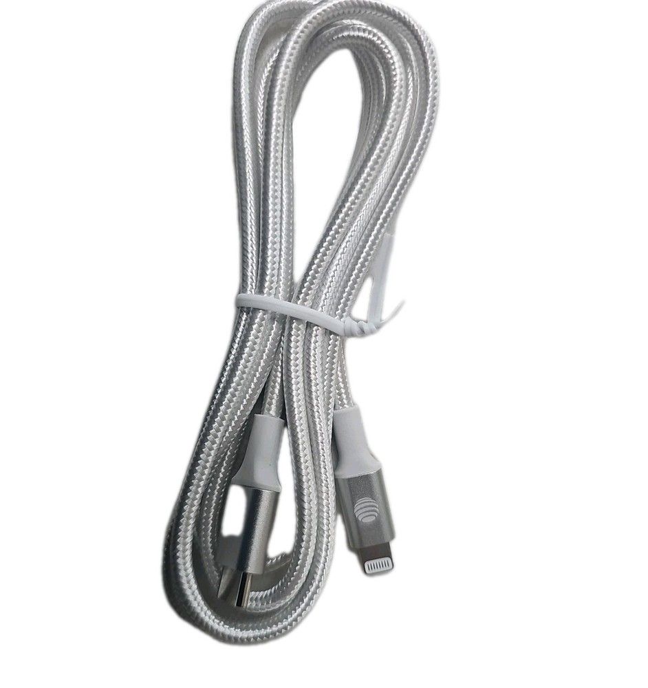 At&t Usb-C To iPhone Cable Braided White