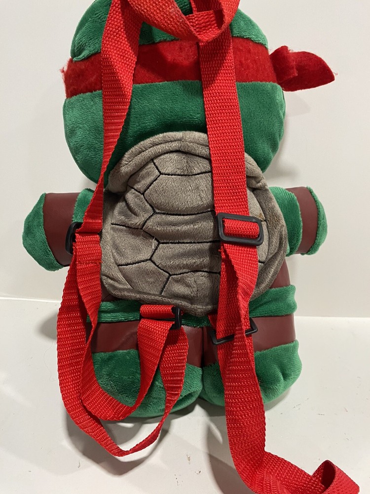 TMNT Raphael Plush Backpack. Okay Condition