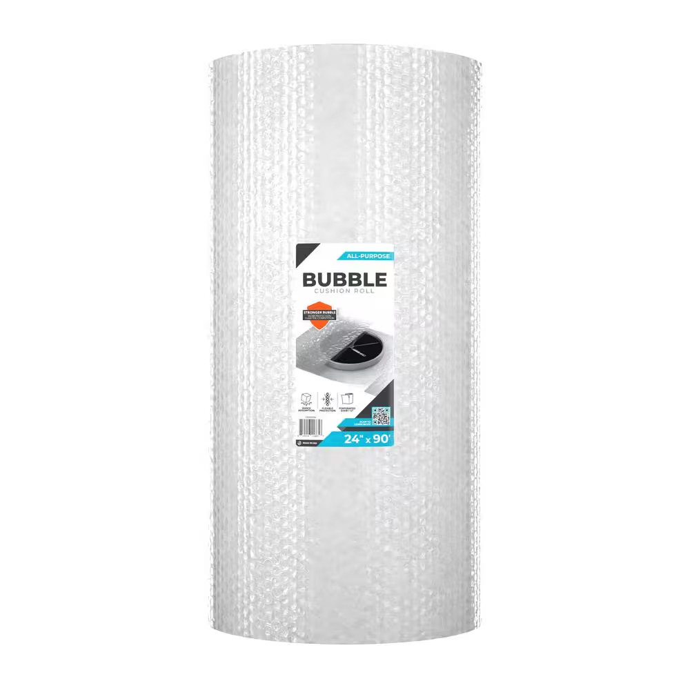 24 In. X 90 Ft. Clear Bubble Cushion (2-Pack)