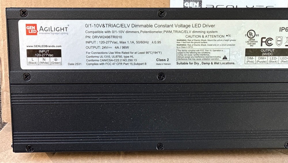 LED Driver class 2 agilight 01/-10v&triac/elev dimmable constant voltage