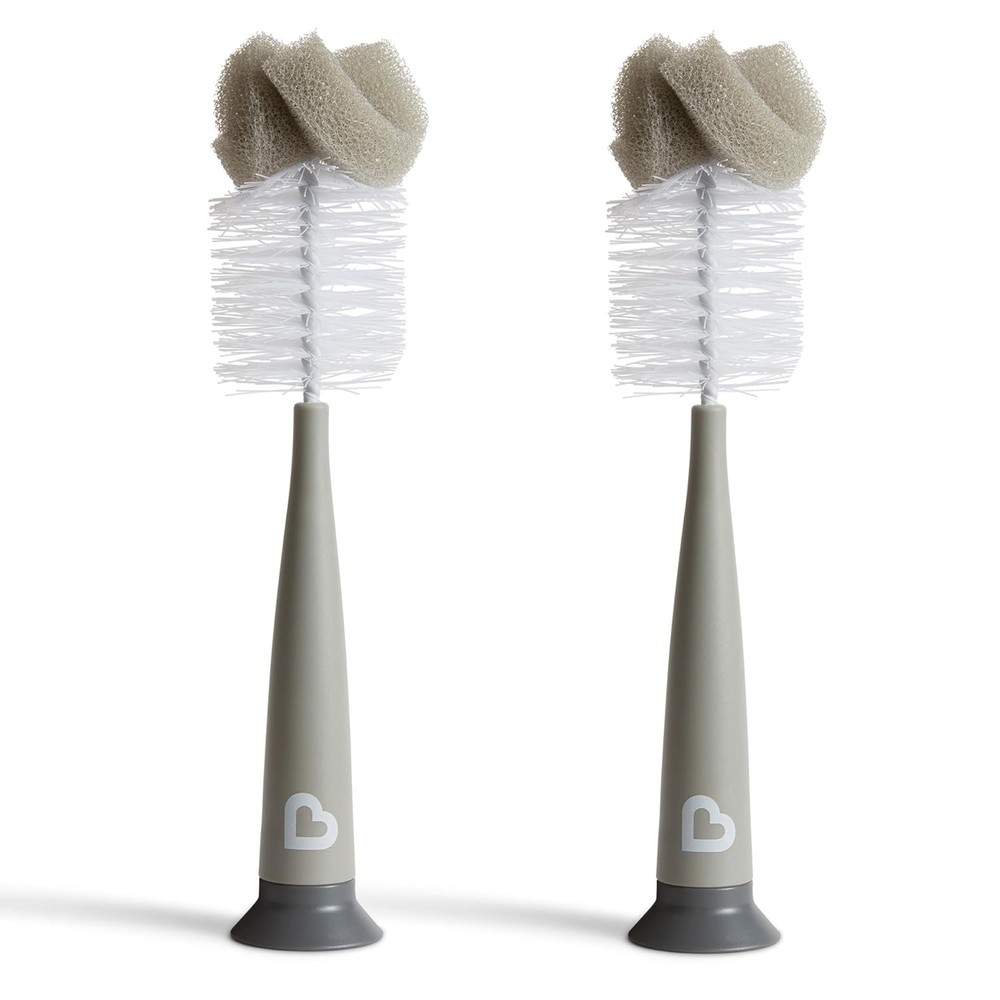 Bottle Brush, Modern Design, 2 Pack, Grey