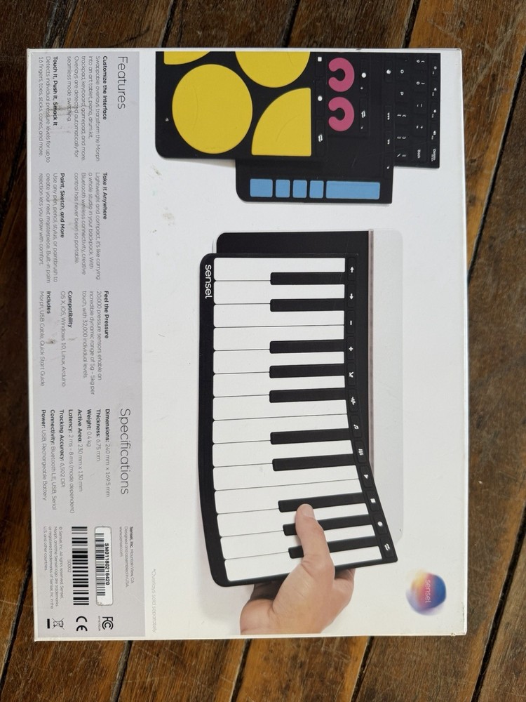 Sensel Morph MIDI Controller Buchla Thunder and Video Editing Overlay Bluetooth