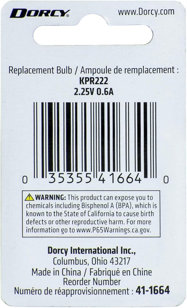 2AA-2.25-Volt, 0.6A Krypton Replacement Bulb, 2-Pack